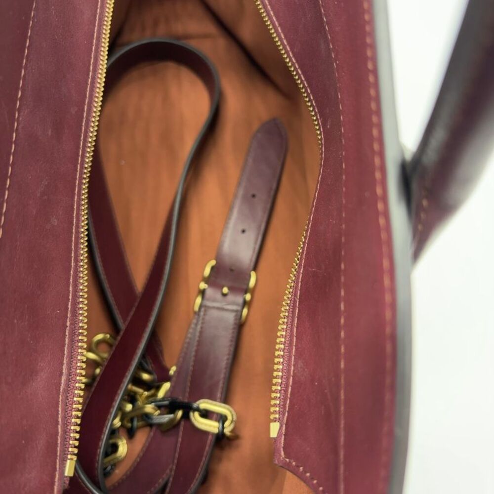 Coach Leather Satchel with Chain - Picture 5 of 6